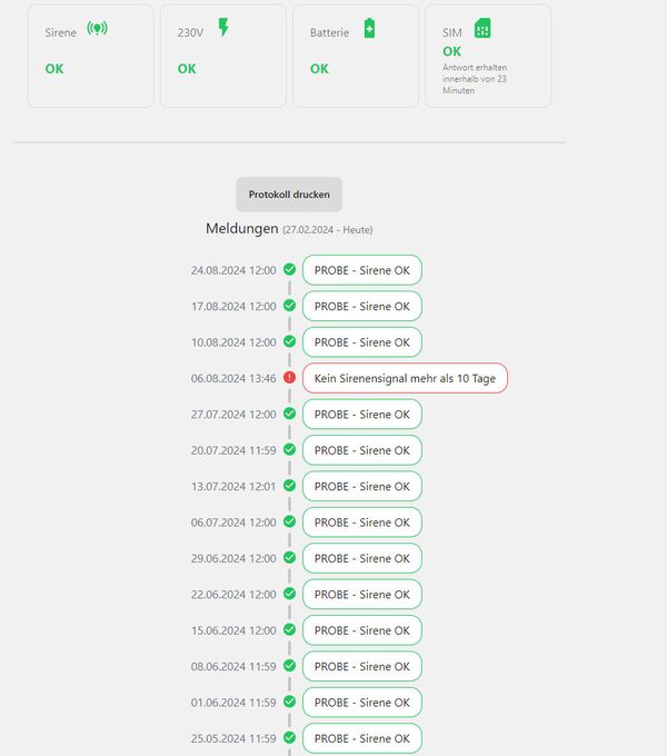 Sirenenmonitor Software